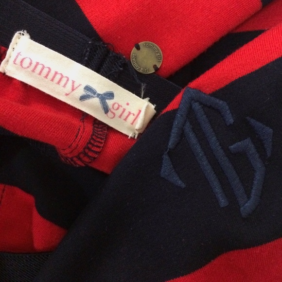 90’s Y2K Vintage Tommy Hilfiger maxi skirt with slit stripes color block Long - Picture 8 of 8